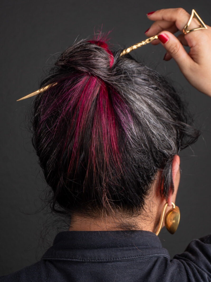 Palito cabelo torção